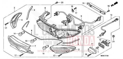 REAR COMBINATION LIGHT CBF600NA9 de 2009